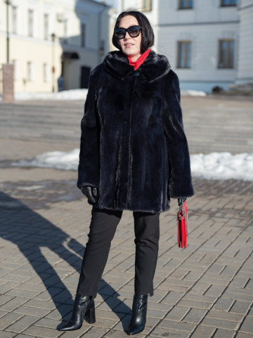 Полупальто Кристи 80 — Капюшон, Асфальт