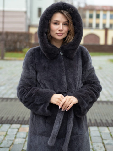 Пальто Мэри 105 — Капюшон, Тёмный кот